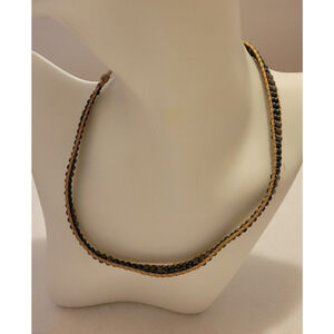 Vtg Katie Soleil Necklace Handmade Beaded Adjustable Boho Artisan Choker Jewelry